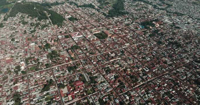 San Cristobal de las Casas Town Houses And Structures In Chiapas, Mexico. - aerial
