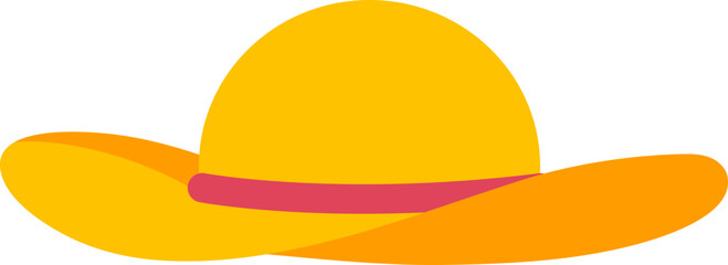 Cute Beach Hat Illustration 