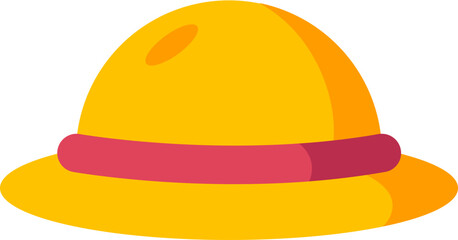 Cute Beach Hat Illustration 