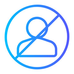 banned gradient icon