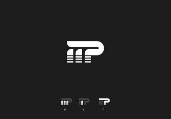 Logo Letter M P or M I P. logo monogram and the meaning. logo modern, minimalist and editable color