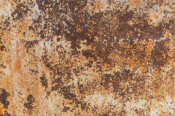 Texture of rusted metal wall, background