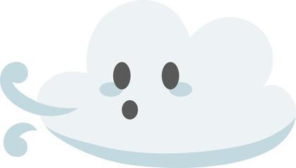 Cute Cloud Pose Illustration