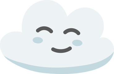 Cute Cloud Pose Illustration