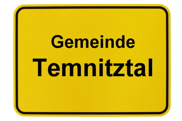 Illustration eines Ortsschildes der Gemeinde Temnitztal in Brandenburg