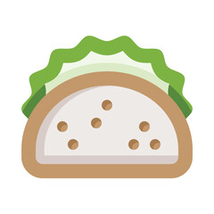 Mexican tacos with guacamole