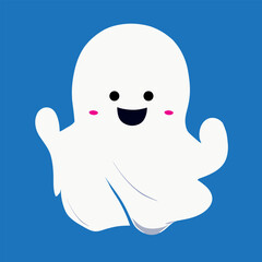 halloween ghosts vector in cartoon style