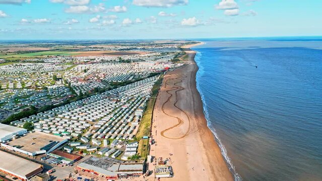 Beach Motocross. Spectacular event runs on the sands where giant diggers construct sand jumps.