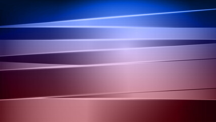 Blue and Red smooth glossy stripes abstract tech background. Vector illustration.