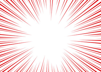 集中線　背景　赤