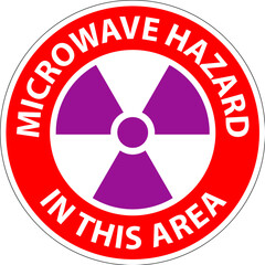 Danger Sign Microwave Hazard Area