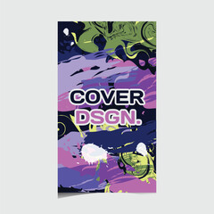 Colorful abstract cover template design vector