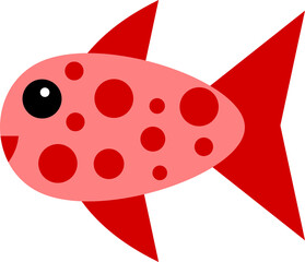 Red tropical fish