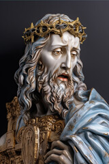 Obraz premium sculpture os jesus christ - AI generated image.