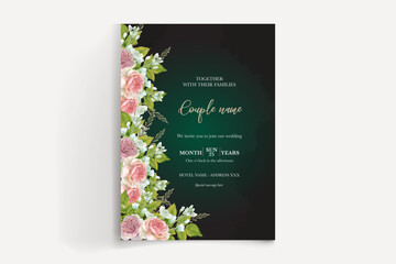 save the date wedding invitation template vector illustration