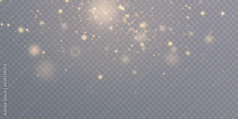 Poster bokeh glare lights. golden blurry translucent highlights. abstract light effect. vector
