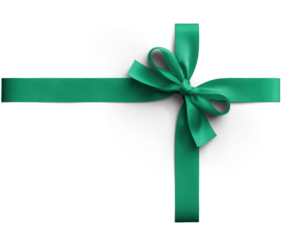 Green Ribbons with Bow