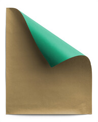 Green Wrapping Paper Rolled Corner