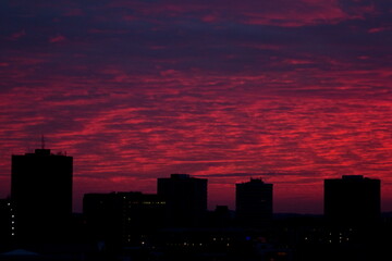 Fototapeta na wymiar Urban Sunset Sky