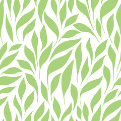 Fototapeta na wymiar Leaves seamless pattern background