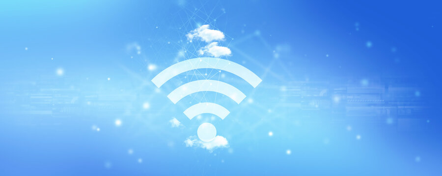 2d illustration WiFi symbol sign
