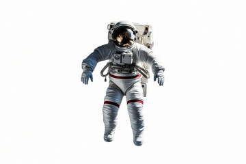 Astronaut in a spacesuit on a light background. Generative AI