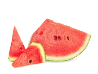 watermelon isolated on white background, clipping path, full depth of field