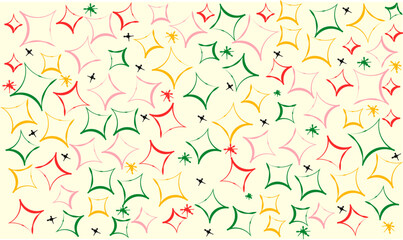 colorful star doodle background eps 10