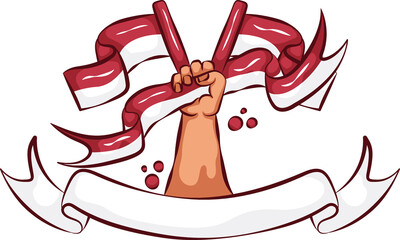 Hand drawn Indonesian Independence Day