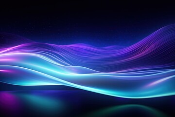 abstract futuristic background with pink blue glowing neon moving high speed wave lines and bokeh lights. Data transfer concept Fantastic wallpaper - obrazy, fototapety, plakaty