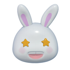 3D rabbit face