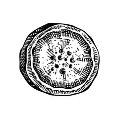 Purple Yam or Winged yam or Water yam sketches set. Vector illustration of Ube isolated on chalkboard. Filipino cuisine ingredient, vegetarian products template design elements