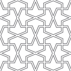 PNG seamless pattern. Transparent Background illustration. Seamless girih pattern. Seamless geometric pattern. Ornamental pattern.