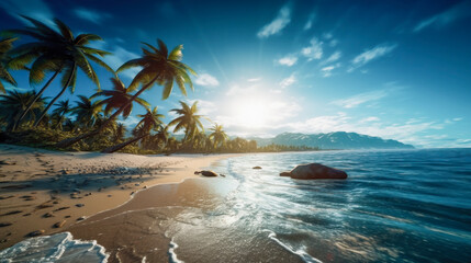 Waves on the beach as background. Beautiful natural summer background. Summer holidays concept