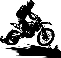 Motocross rider silhouette