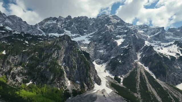 alps, slovenia, kamnik savinja alps, springtime, landscape, adventure, beauty in nature, drone, drone point of view, european alps, footpath, forest, glacier, grintovec, high up, idyllic, kamnik-savin
