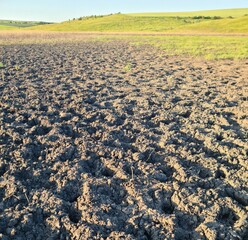 A large field of dirt