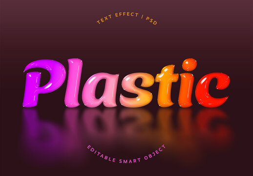 Shiny Plastic Text Effect