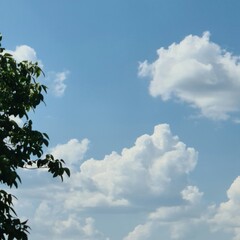 Obraz premium A blue sky with clouds