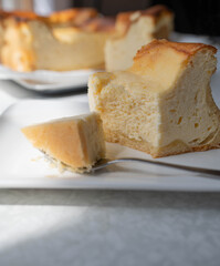 Slice of german cheesecake