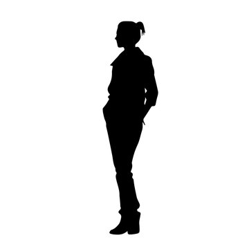 recommend clip art: person standing silhouette illustration