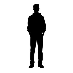 person standing silhouette illustration