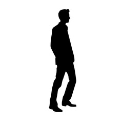 Fototapeta premium person standing silhouette illustration