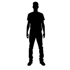 Fototapeta na wymiar person standing silhouette illustration
