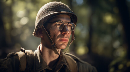 Portrait of second world war soldier