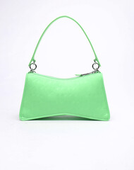 green bag isolated on white