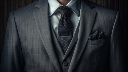 ai generative close up of a elegant man business suit 