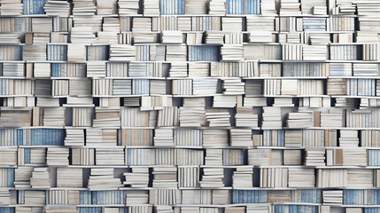 ai generative pattern background with a lot of old books 