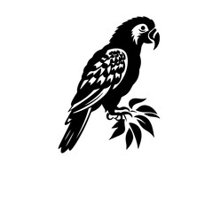 Fototapeta premium parrot silhouette illustration 