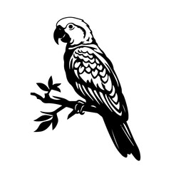 parrot silhouette illustration 